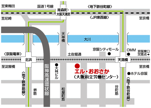 大阪会場の地図