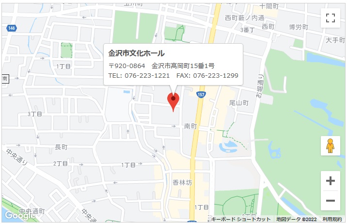 金沢会場の地図