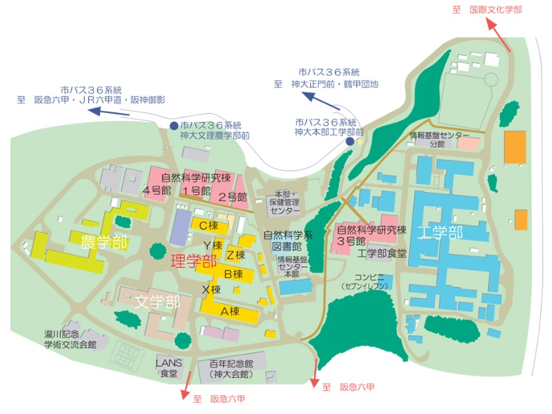 神戸３会場の地図