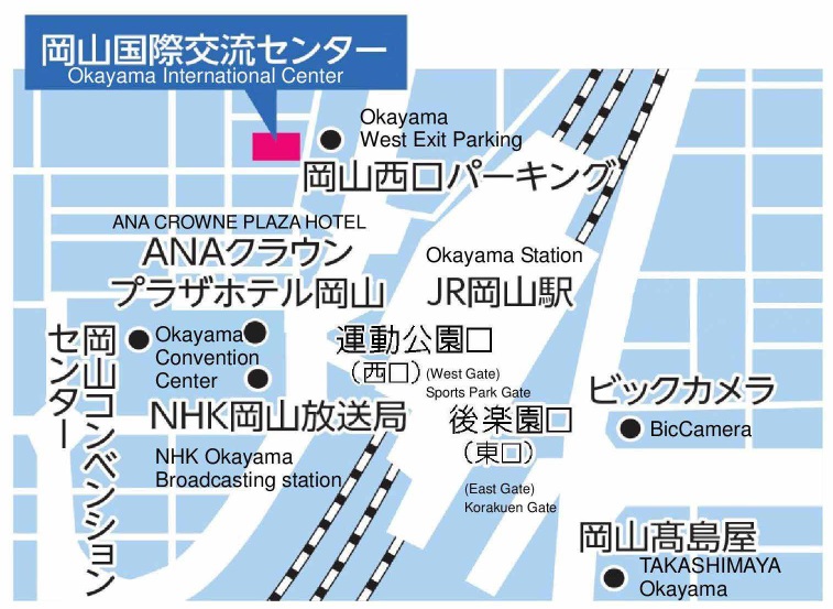岡山会場の地図