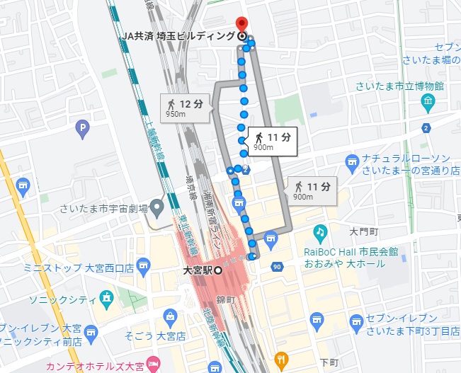 さいたま会場の地図