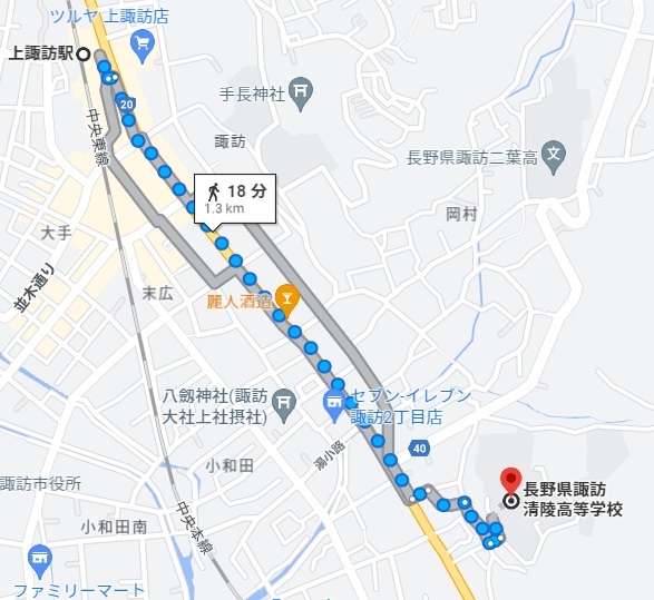 諏訪会場の地図