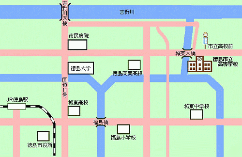 徳島会場の地図