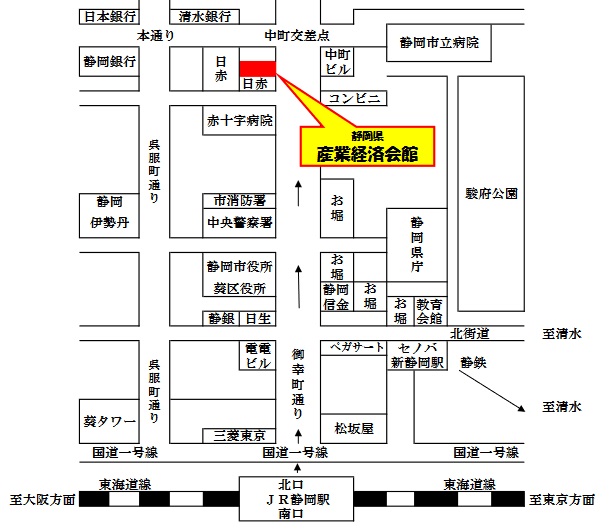 静岡会場の地図