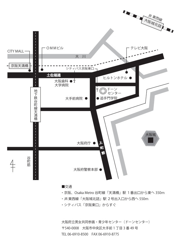 大阪2会場の地図