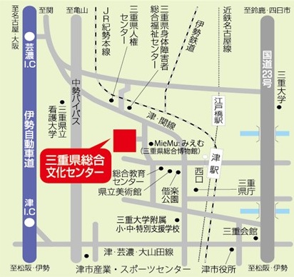津会場の地図